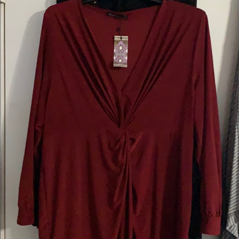 Plus Disco Slinky Twist Front Wrap Dress